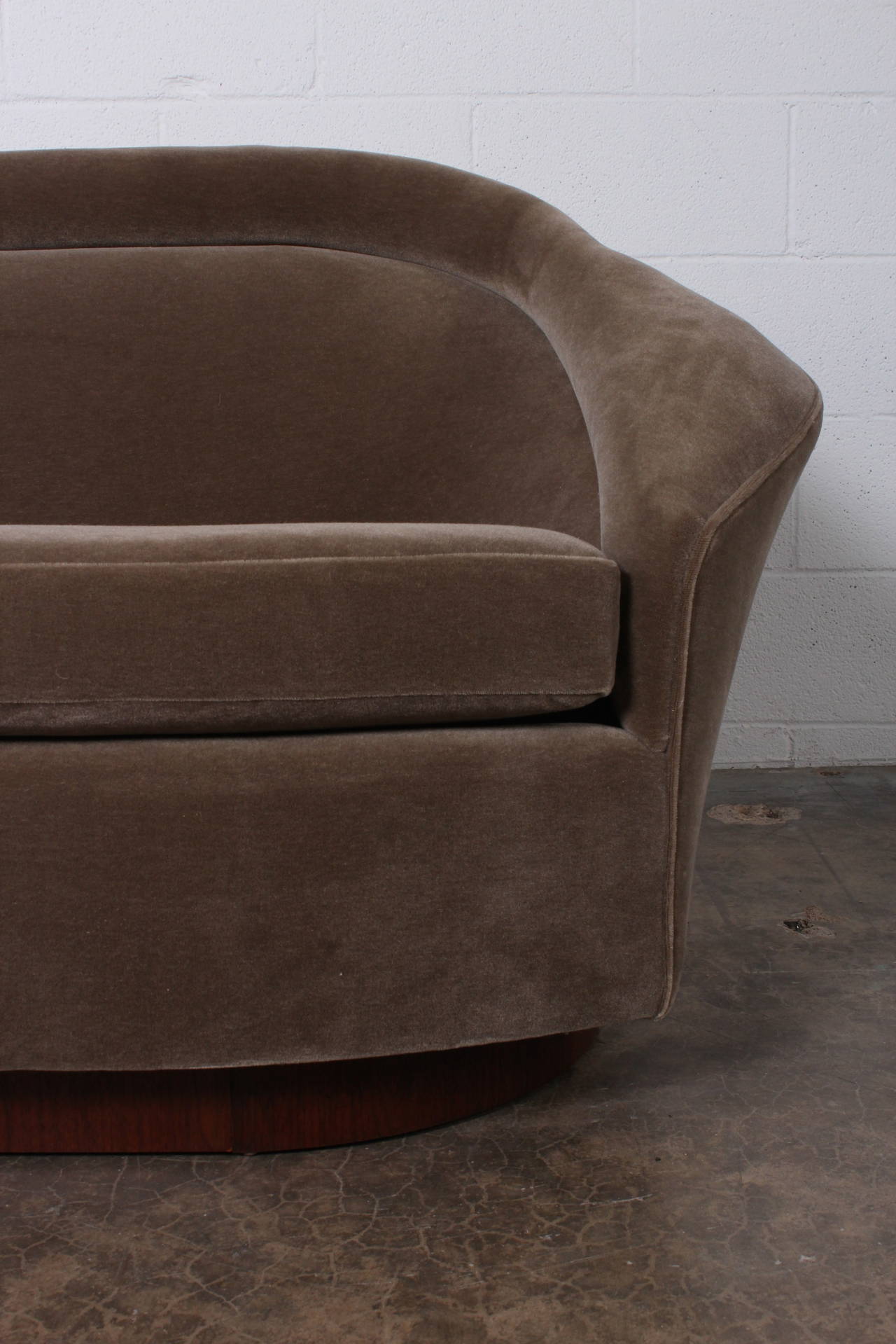 Settee by Adrian Pearsall in Mohair 5