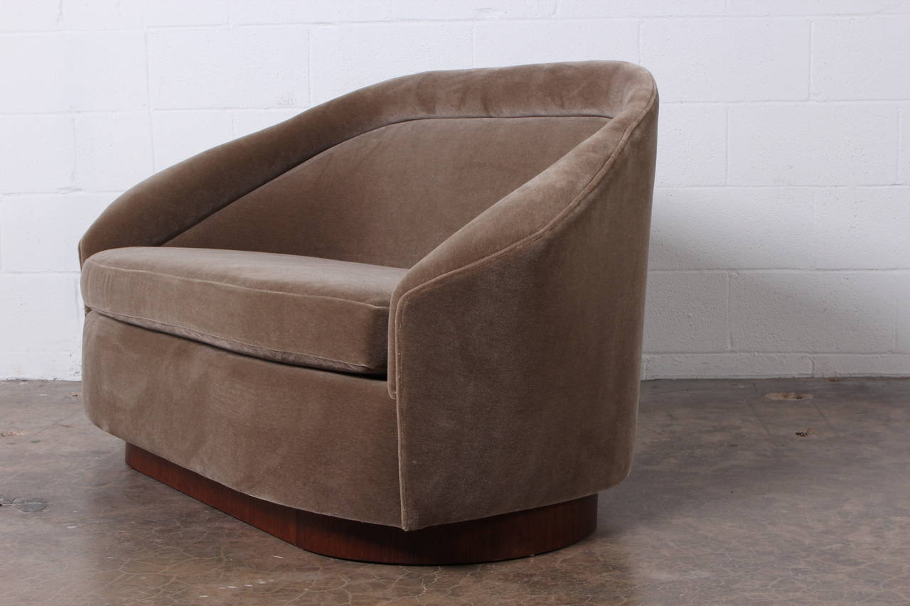 Settee by Adrian Pearsall in Mohair 1
