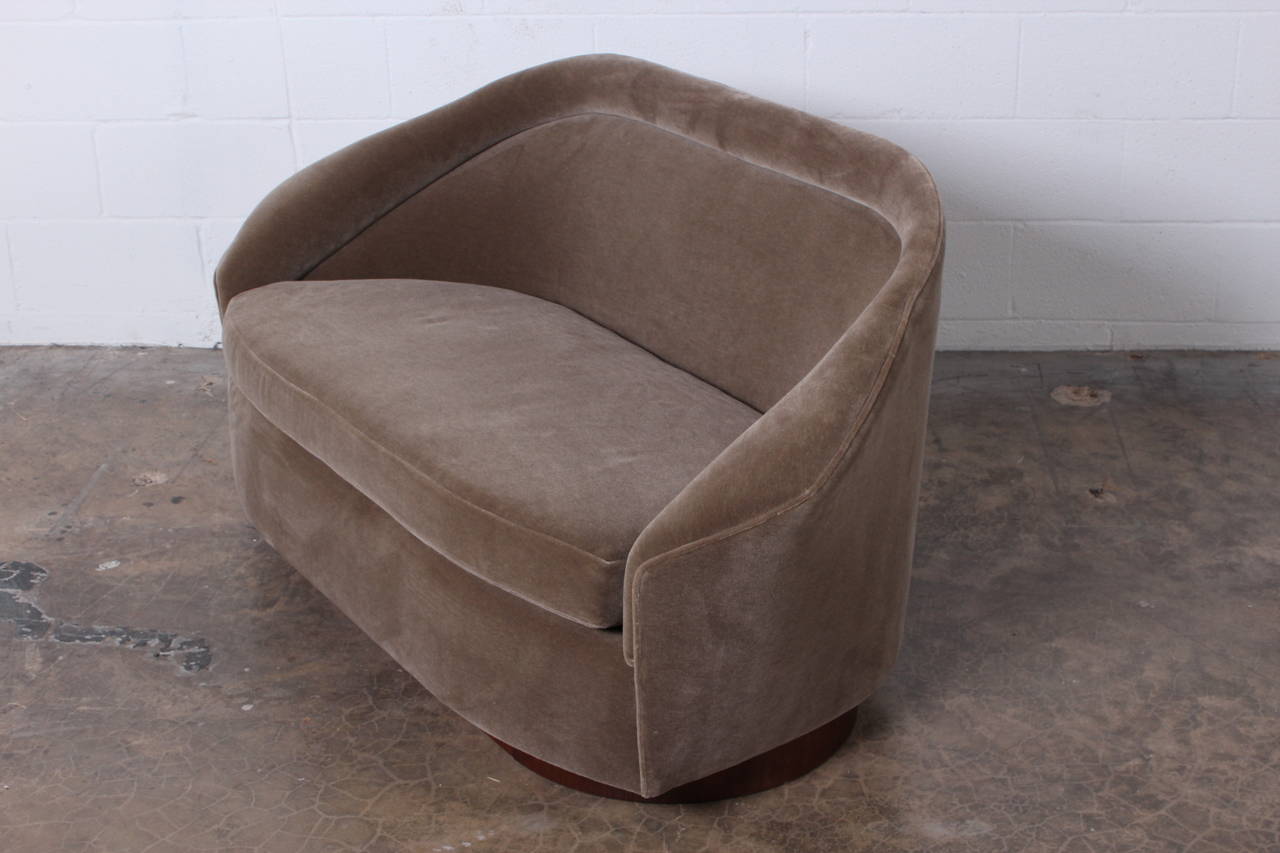 Settee by Adrian Pearsall in Mohair 2