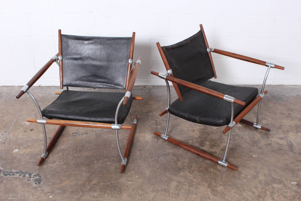 Pair of Rosewood Lounge Chairs by Jens Quistgaard In Good Condition In Dallas, TX