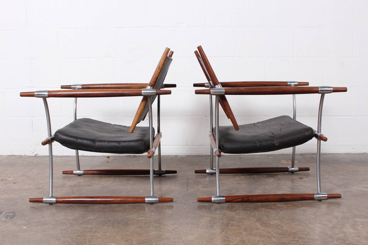 Mid-20th Century Pair of Rosewood Lounge Chairs by Jens Quistgaard