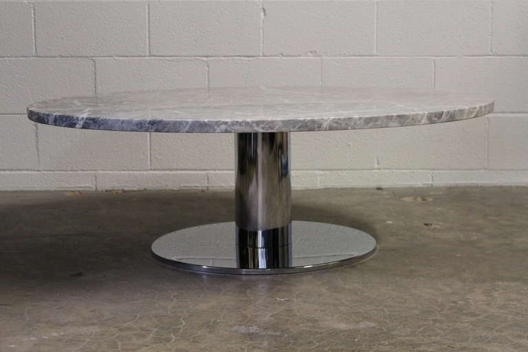 American Large Stone Top Coffee Table
