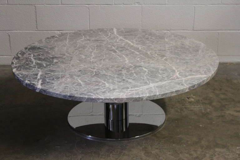 Large Stone Top Coffee Table In Excellent Condition In Dallas, TX
