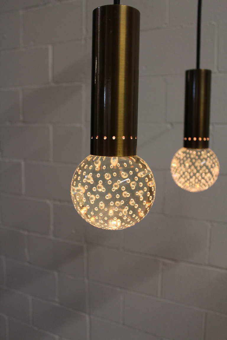 Bubble Lamp Light Fixture by Gino Sarfatti In Good Condition In Dallas, TX