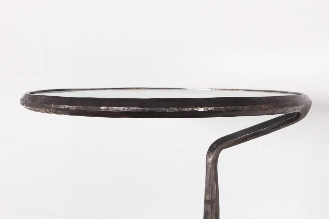 Mid-20th Century Hand-Forged Iron and Glass Display