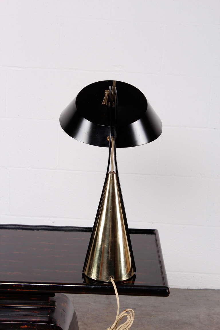 Brass and Steel Desk Lamp 1