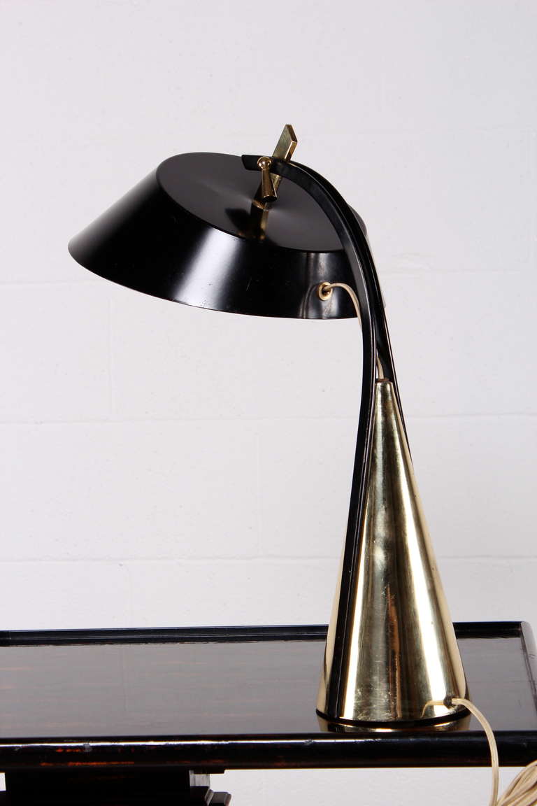 Brass and Steel Desk Lamp 5