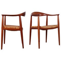 Pair of Teak "Classic" Chairs by Hans Wegner 8