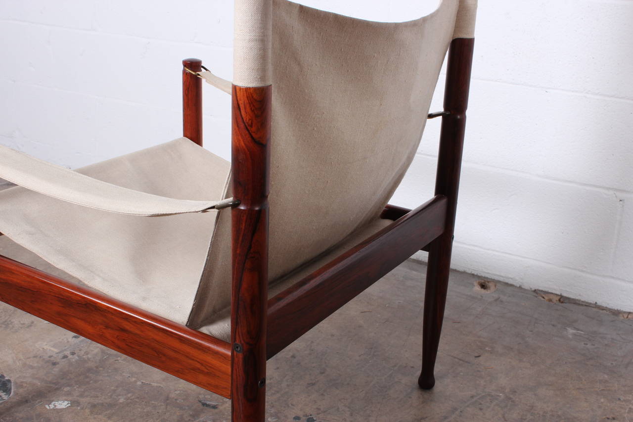 High Back Rosewood Safari Chairs by Niels Eilersen 5