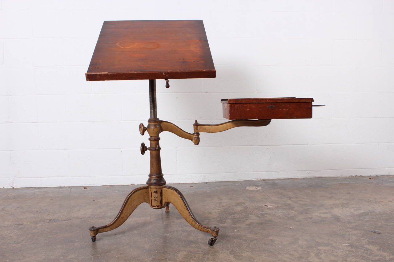 Victorian Cast Iron Artist Drafting Table 1