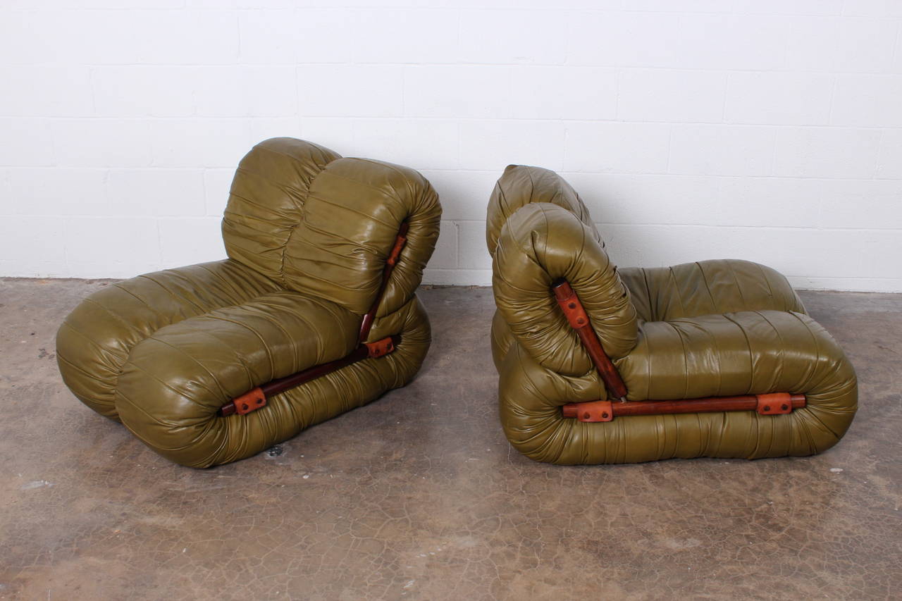 Rare Pair of Lounge Chairs by Percival Lafer 2