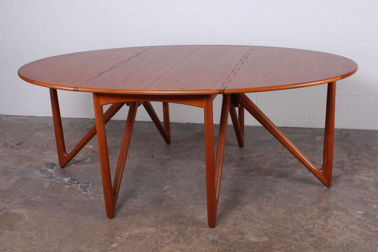Teak Drop Leaf Dining Table by Kurt Ostervig at 1stDibs