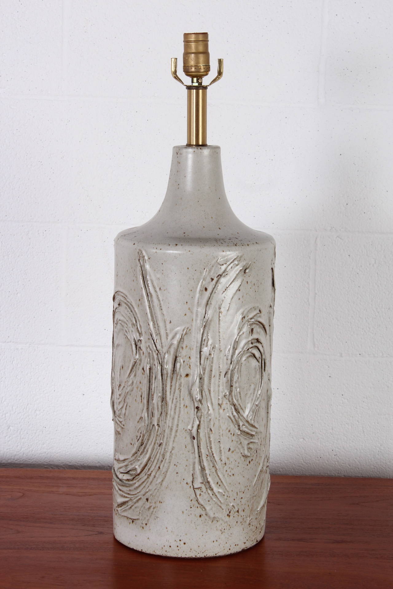 Ceramic Table Lamp by David Cressey In Excellent Condition In Dallas, TX