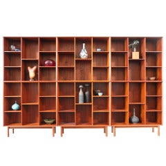 Wall of Bookcases by Peter Hvidt