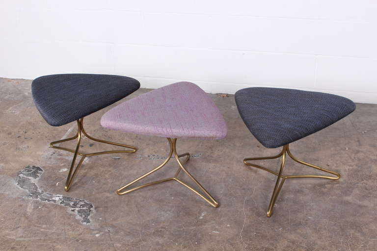 Set of Three Stools by Vladimir Kagan In Good Condition In Dallas, TX