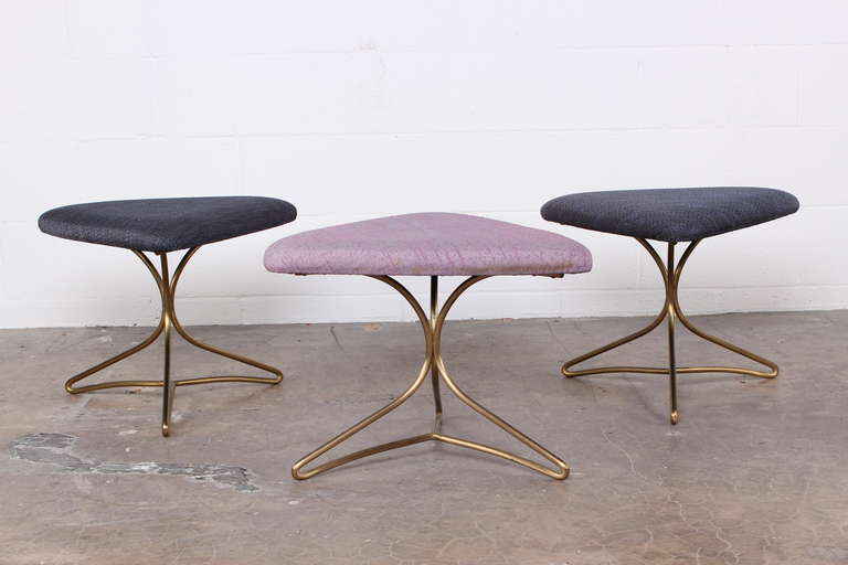 Mid-20th Century Set of Three Stools by Vladimir Kagan