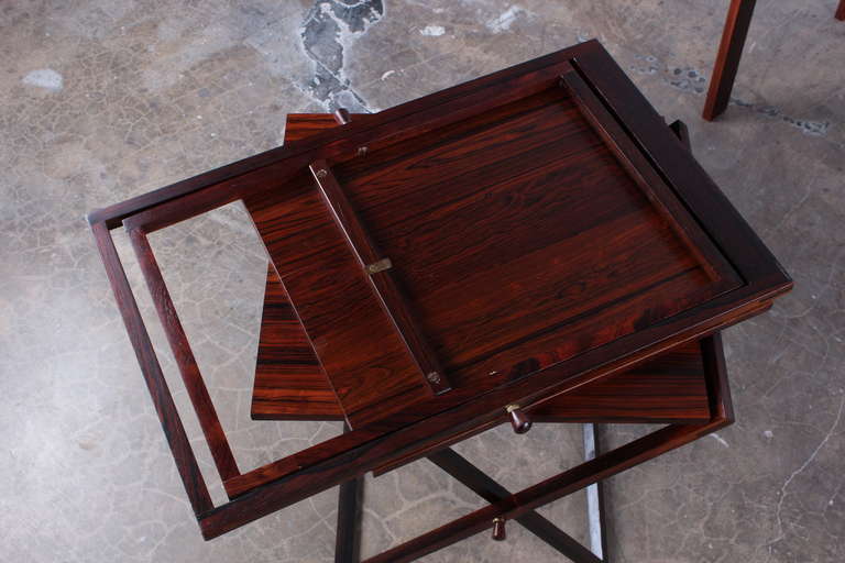 Rosewood Folding Tables by Illum Wikkelso 2