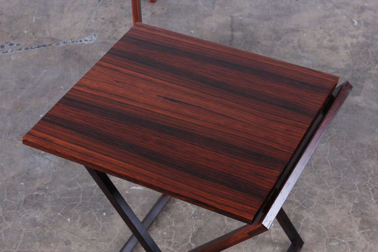 Rosewood Folding Tables by Illum Wikkelso 4