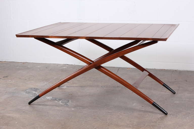 American Rare Adjustable Folding Table by Edward Wormley for Dunbar