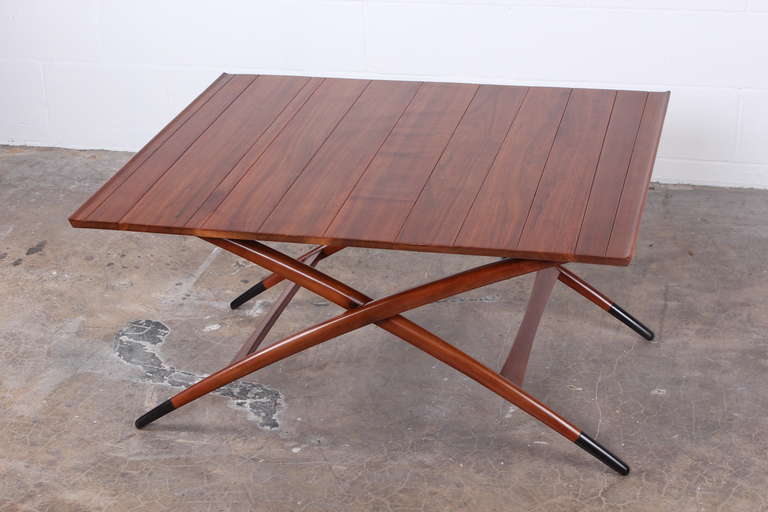 Rare Adjustable Folding Table by Edward Wormley for Dunbar In Good Condition In Dallas, TX
