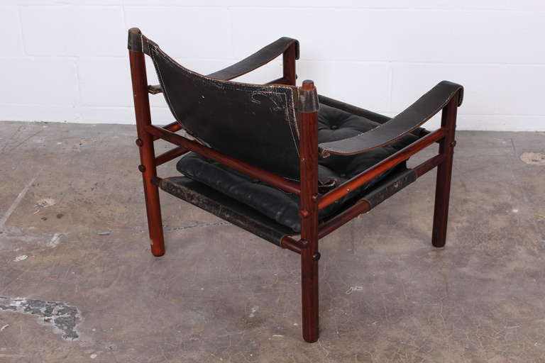Pair of Rosewood Safari Chairs by Arne Norell 1