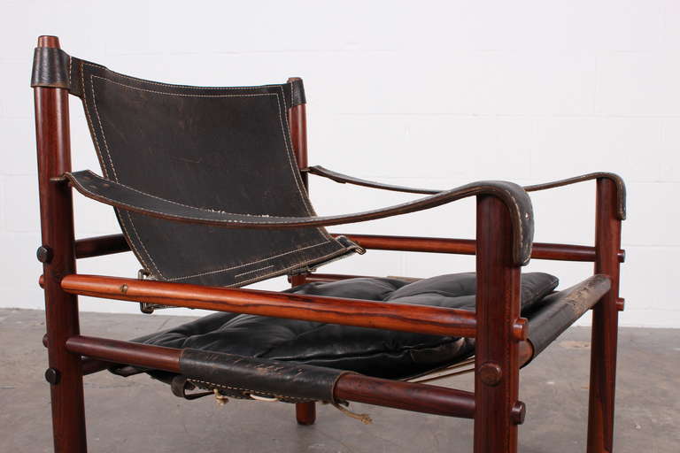 Pair of Rosewood Safari Chairs by Arne Norell 5