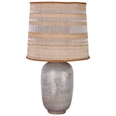 Ceramic Table Lamp with Maria Kipp Shade