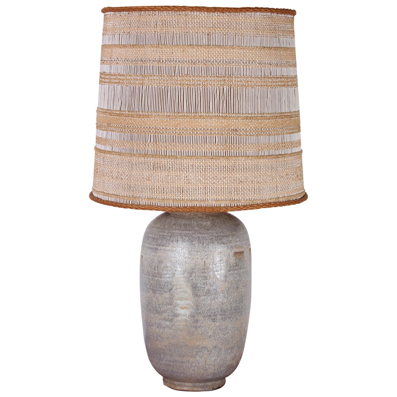 Ceramic Table Lamp with Maria Kipp Shade