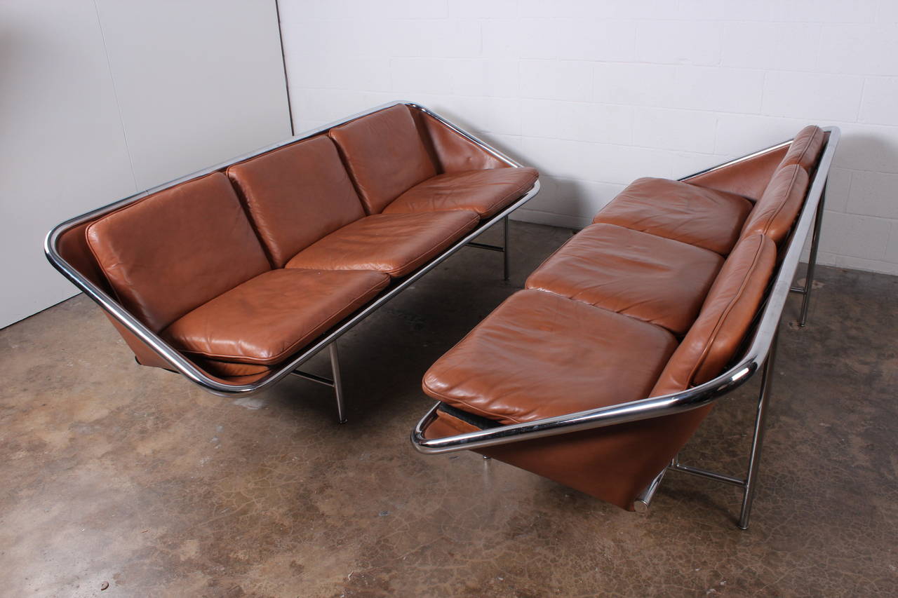 Pair of Sling Sofas by George Nelson 6