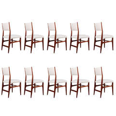 Set of Ten Dining Chairs by Gio Ponti for Cassina