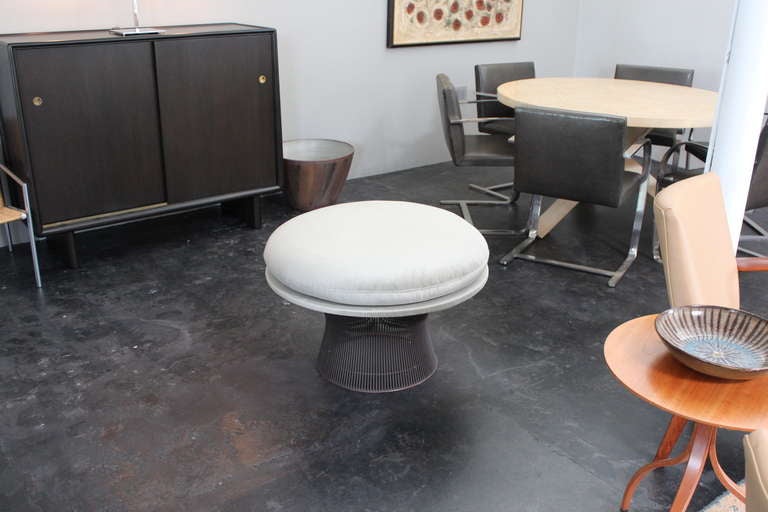 Large Bronze Ottoman by Warren Platner for Knoll
