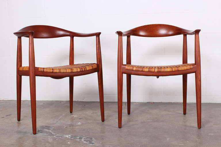 Set of Round Chairs by Hans Wegner 3