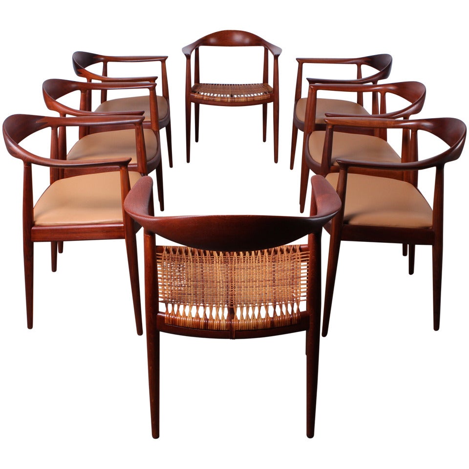 Set of Round Chairs by Hans Wegner