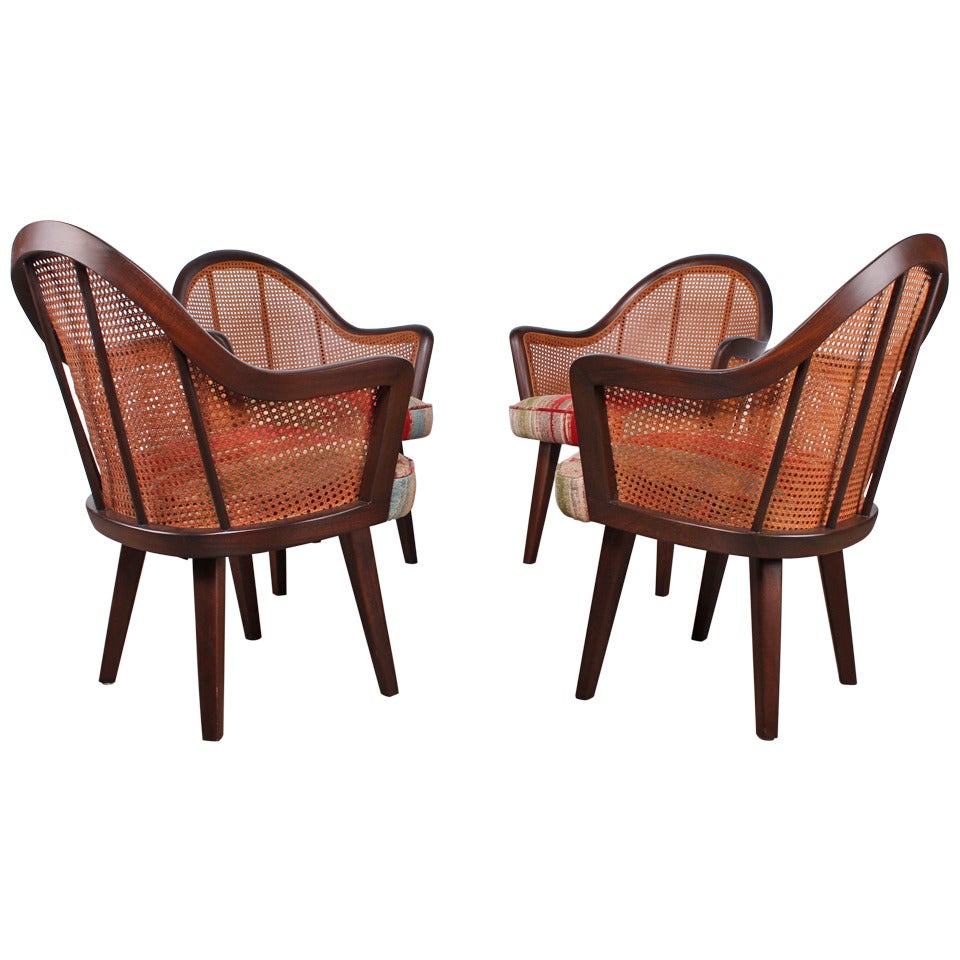 Set of Four Armchairs in the Style of Harvey Probber