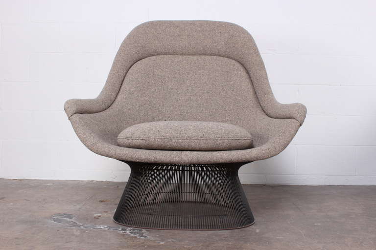 Late 20th Century Pair of Bronze Throne Chairs and Ottoman by Warren Platner for Knoll