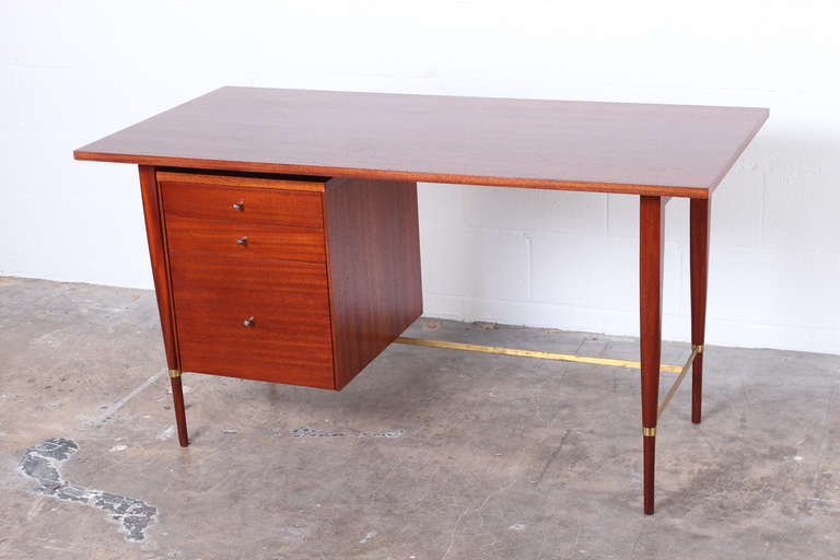 Mahogany Desk by Paul McCobb In Excellent Condition In Dallas, TX