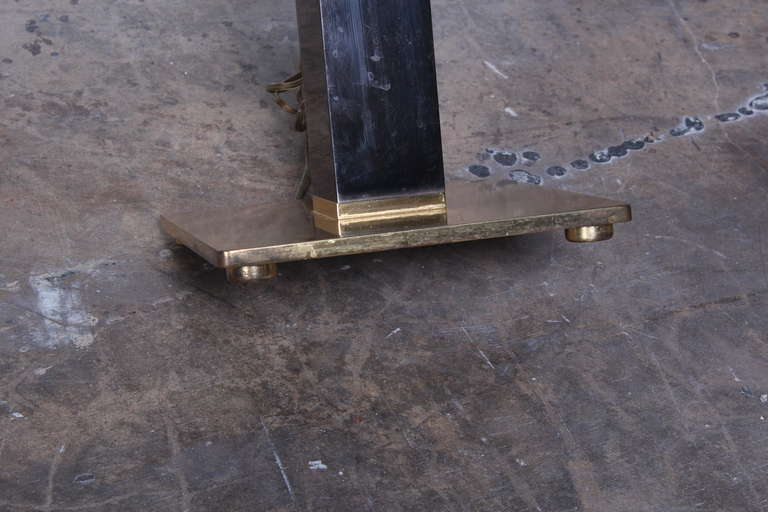 Gunmetal and Brass Floor Lamp by Karl Springer 4