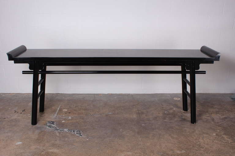 Large Lacquered Console Table by Karl Springer In Good Condition In Dallas, TX