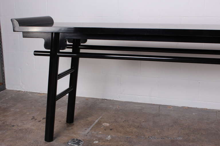 Late 20th Century Large Lacquered Console Table by Karl Springer