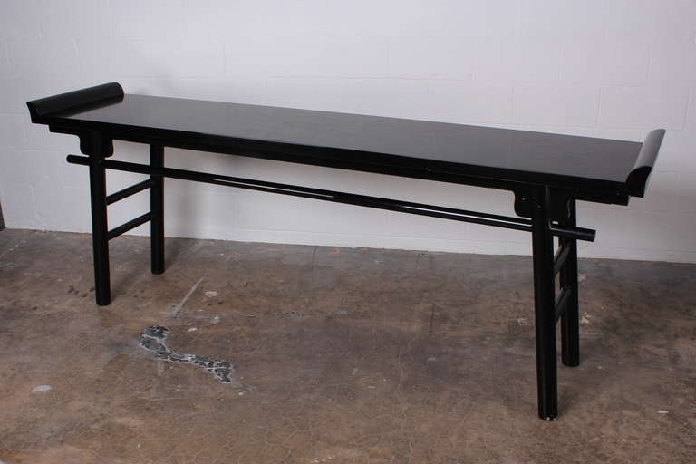 Large Lacquered Console Table by Karl Springer 1