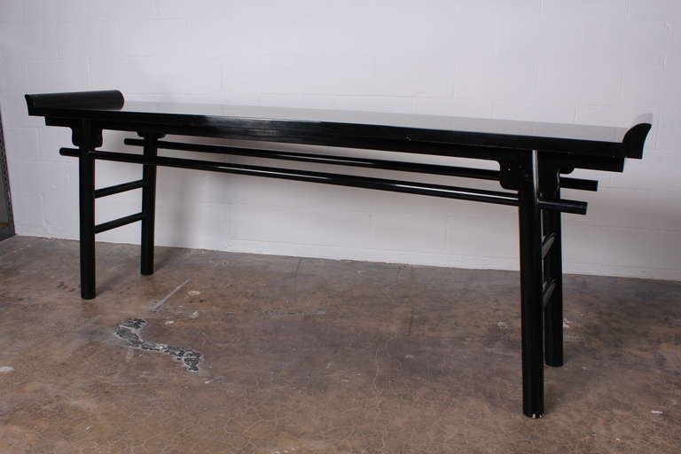 Large Lacquered Console Table by Karl Springer 2