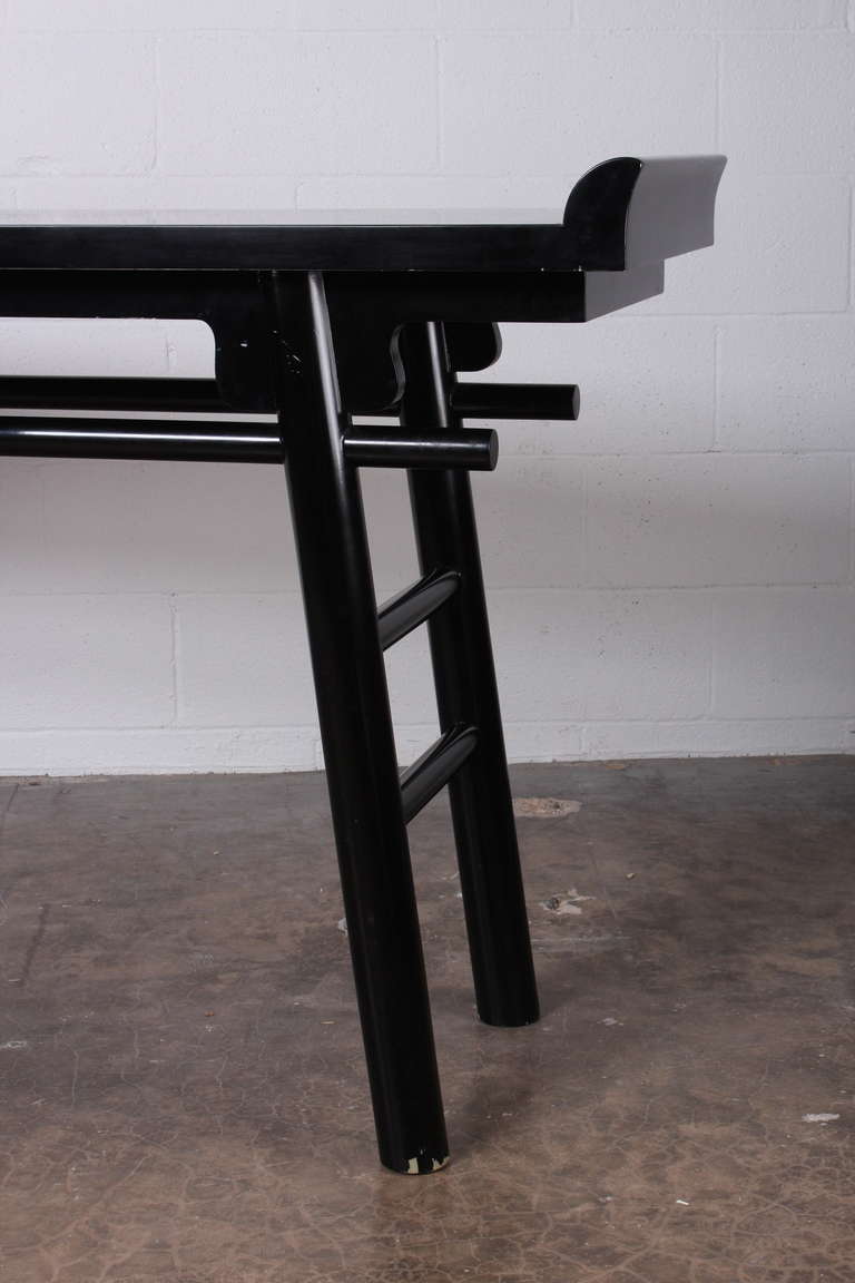 Large Lacquered Console Table by Karl Springer 3