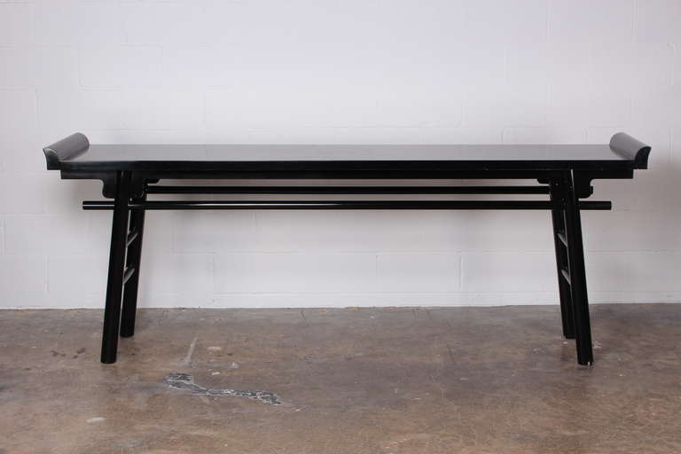 Large Lacquered Console Table by Karl Springer 5