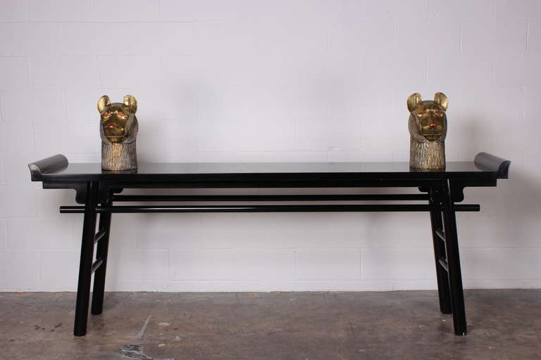 Large Lacquered Console Table by Karl Springer 6