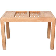 Suede Backgammon Table by Karl Springer