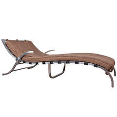 Vintage Aluminum Chaise Lounge