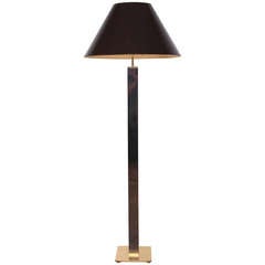 Gunmetal and Brass Floor Lamp by Karl Springer 4