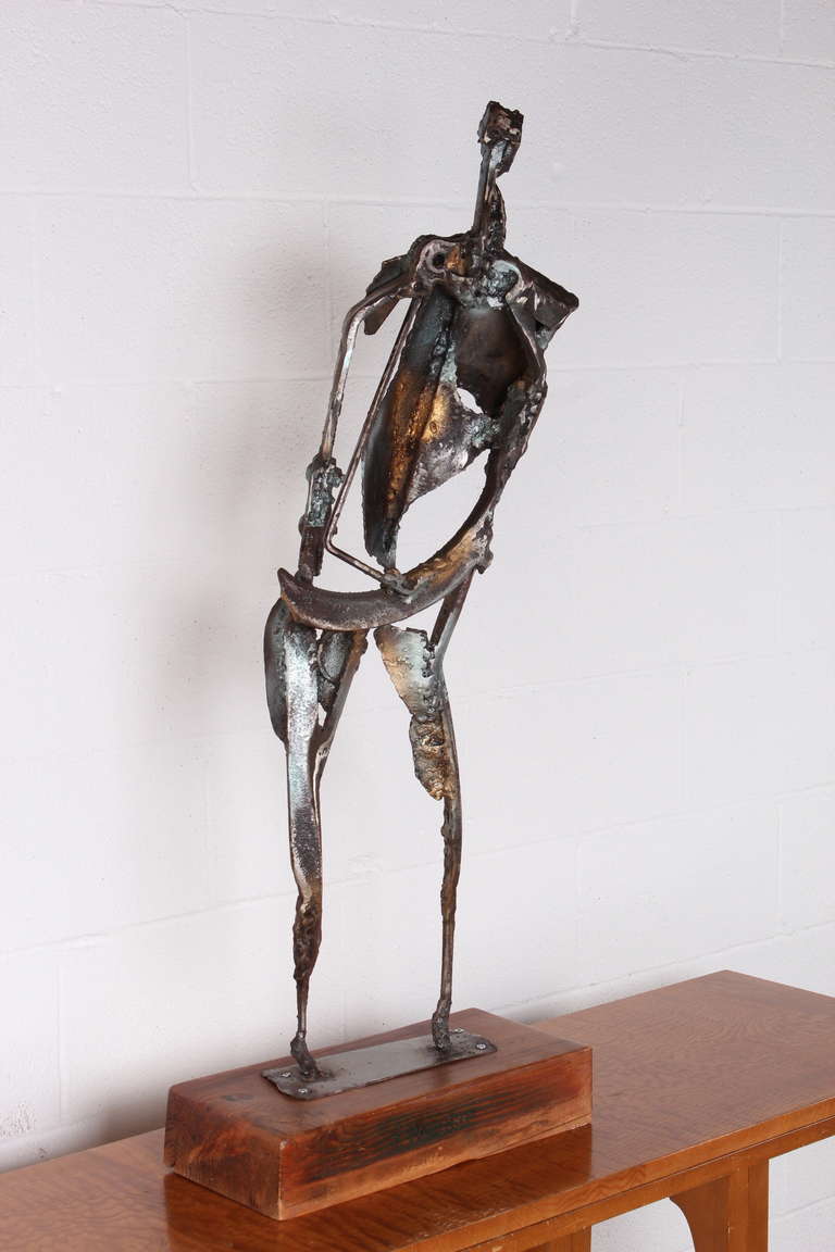 Large Figurative Brutalist Sculpture by Franklin Wurster In Good Condition In Dallas, TX