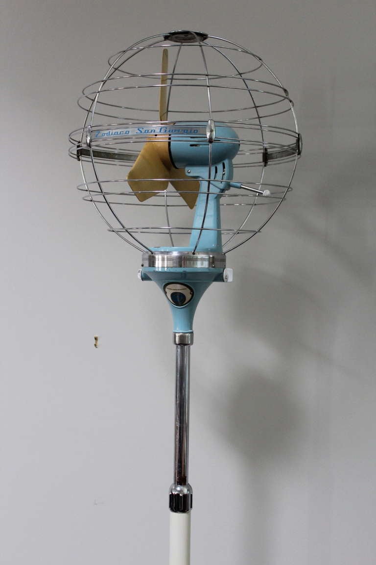 Italian Rare Zodiaco Floor Fan by San Giorgio Elettrodomestici