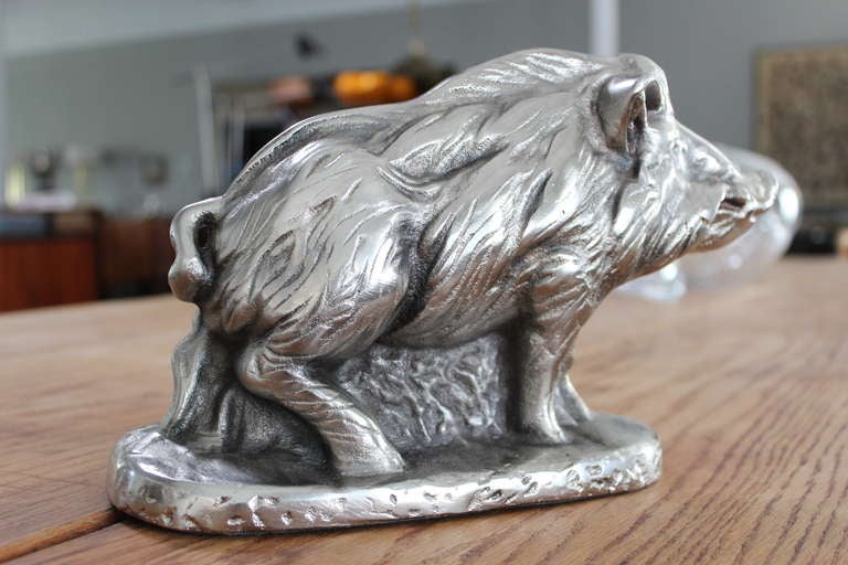 Pair of Nickel Plated Razorback Bookends 2